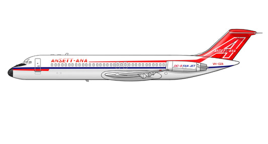 Ansett-ANA Douglas DC9-30 VH-CZA 1960s livery  PVC side profile cutout.