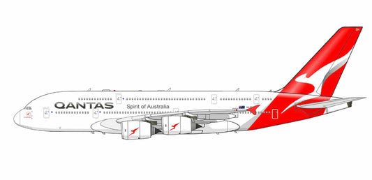 QANTAS Airbus A380-842 VH-OQH PVC side profile cutout.