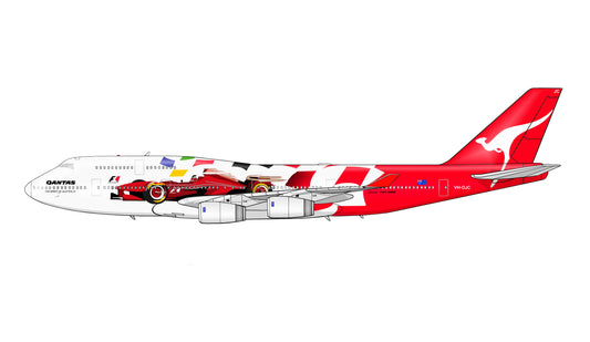 QANTAS Boeing 747-400 VH-OJC Formula 1 livery PVC side profile cutout.