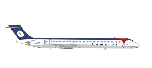 Compass Airlines Mark 2 MD-82 VH-LNJ “Happy Christmas” livery 20cm side profile sticker.