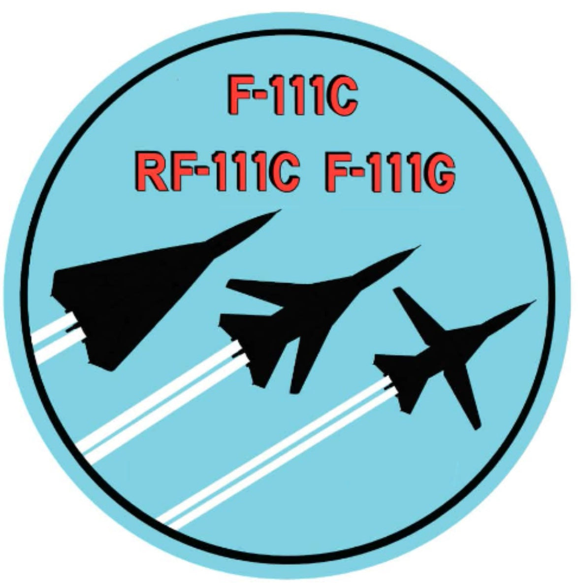 F-111C,RF-111, F-111G 9cm round sticker.