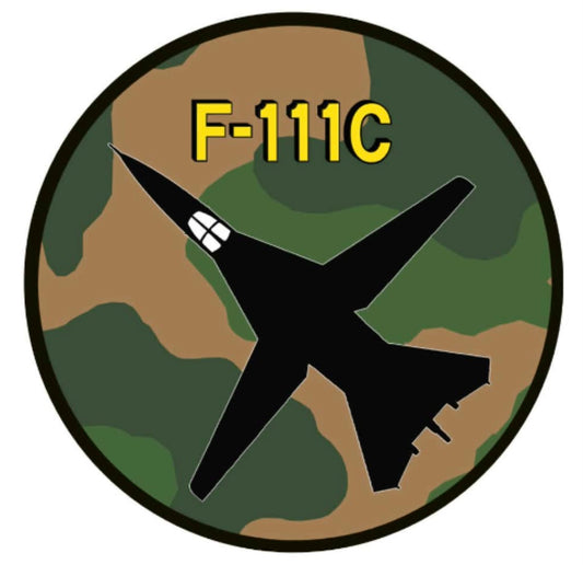 F-111C 9cm round sticker.