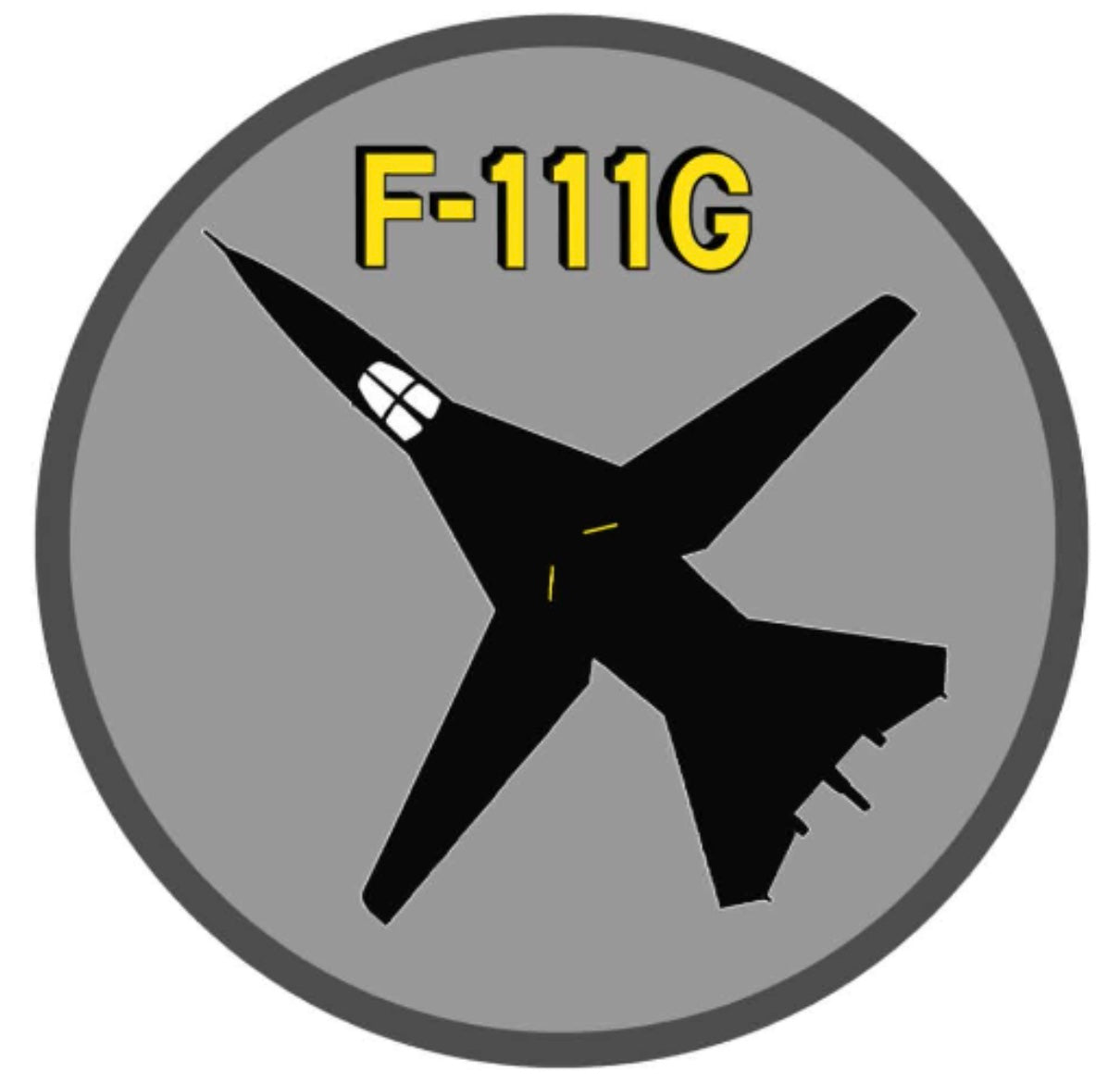 F-111G 9cm round sticker.