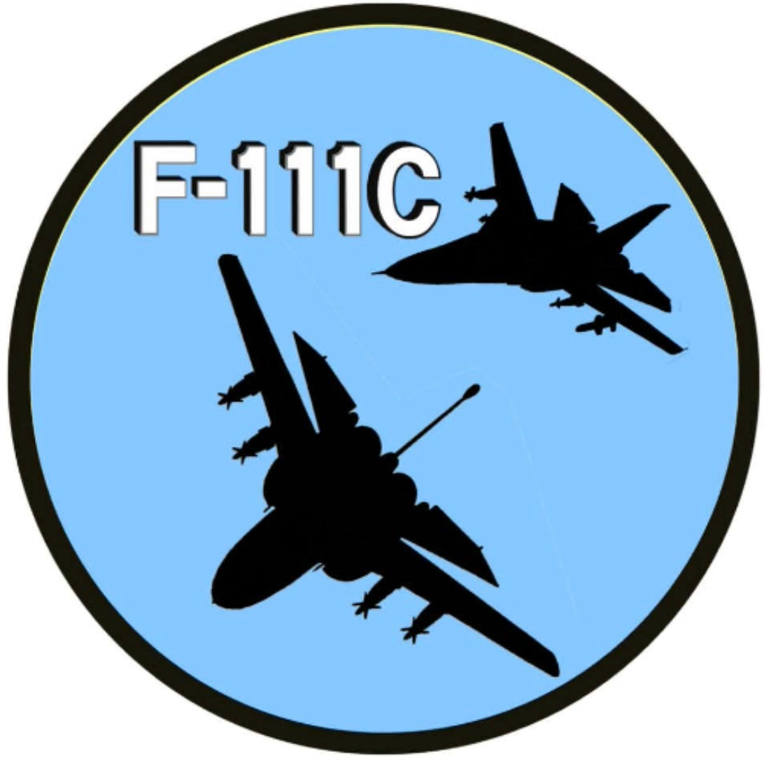 F-111C 9cm round sticker