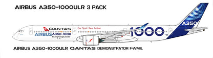 Airbus A350-1000ULR  3 pack of 20cm stickers.
