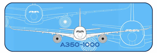 Airbus A350-1000 head on 20cm profile sticker.
