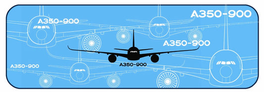 Airbus A350-900 black head on 20cm profile sticker.