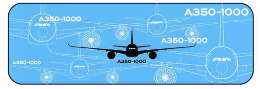 Airbus A350-1000 black head on 20cm profile sticker.