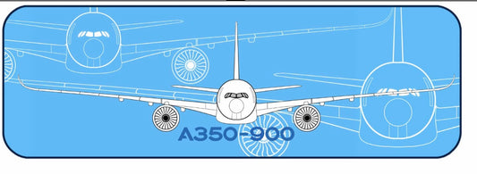 Airbus A350-900 head on 20cm profile sticker.