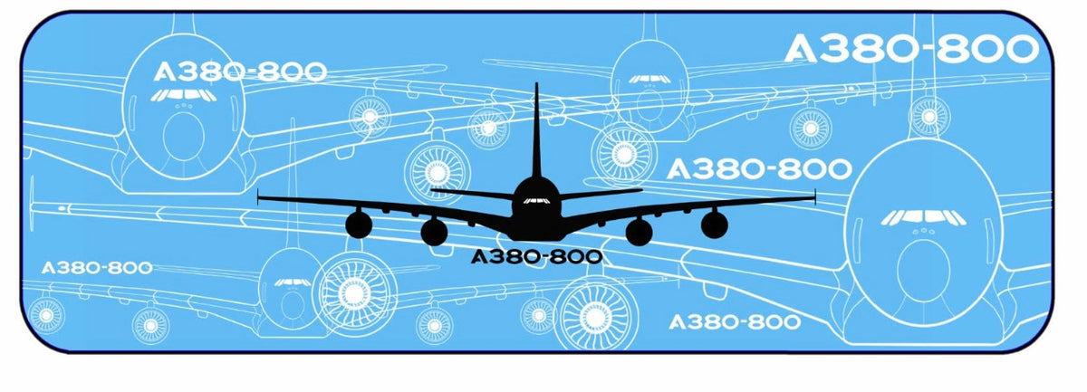 Airbus A380-800 black head on 20cm profile sticker.