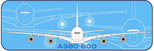 Airbus A380-800 white head on 20cm profile sticker.