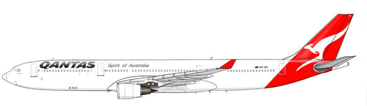 QANTAS Airbus A330-300 VH-QPF 20cm side profile sticker.