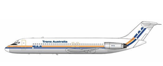 Trans Australia Airlines Douglas DC-9 VH-TJL 1980s Camel Hump livery PVC side profile cutout.