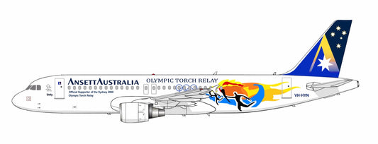 Ansett Australia Airbus A320 VH-HYN Sydney 2000 “Olympic Torch Relay” Livery PVC side profile cutout.