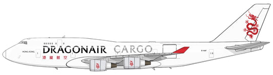 Dragonair Cargo Boeing 747-400F B-KAF 20cm side profile sticker.