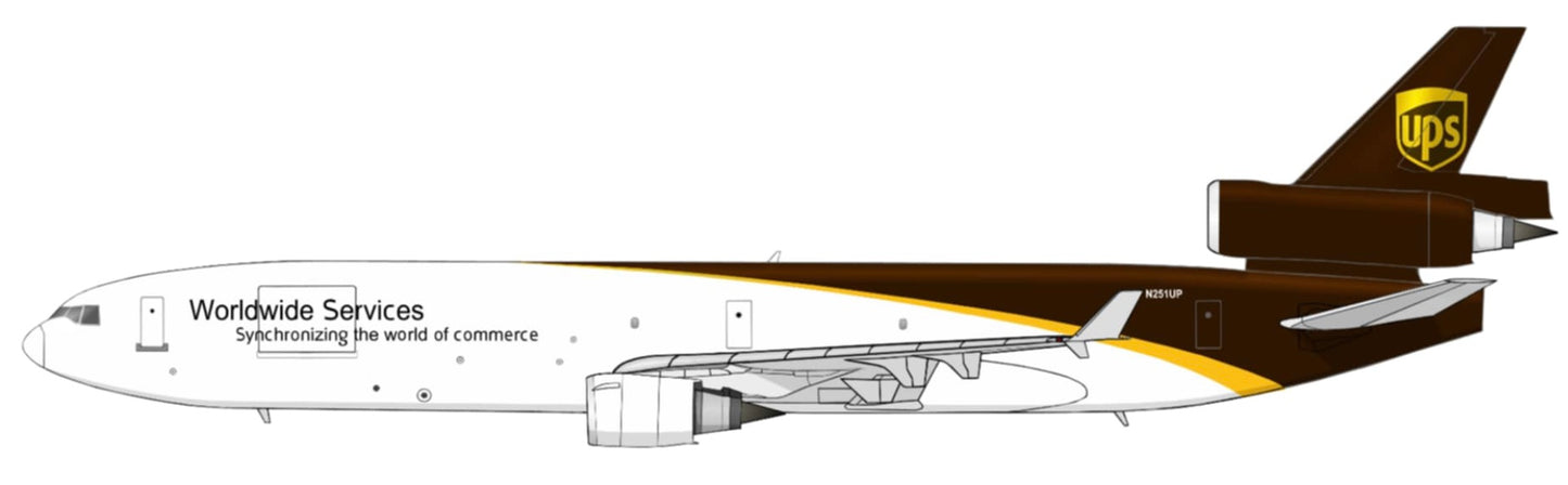UPS MD-11F N251UP PVC side profile cutout.