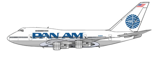Pan Am Boeing 747 SP N538PA PVC side profile cutout.
