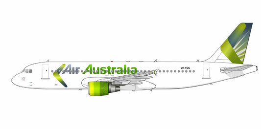 Air Australia Airbus A320 VH-YQC PVC side profile cutout.
