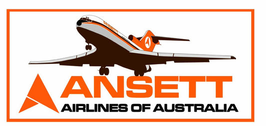 Ansett Boeing 727-277 1970s Delta livery 20cm sticker.