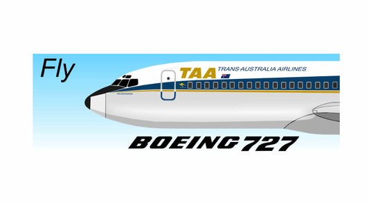 TAA Boeing 727-76 VH-TJF front fuselage 20cm sticker.