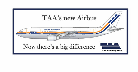 TAA Airbus “Now there’s a big difference” 20cm sticker.