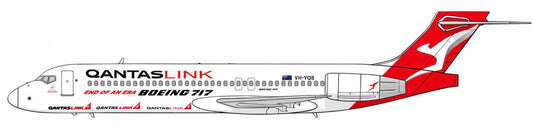 Qantas Boeing 717 VH-YQS Fictitious farewell livery PVC side profile cutout.