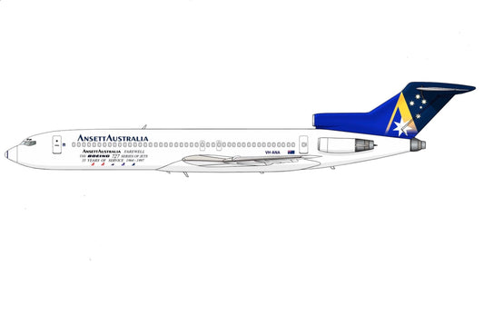 Ansett Australia “Farewell to the Boeing 727” livery Boeing 727-277 VH-ANA 20cm profile sticker.