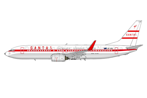 Qantas Boeing 737-800 VH-VXQ - Retro Roo II (Side Profile) – Southern ...