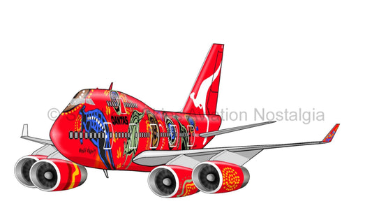 Qantas Boeing 747-400 "Wunala Dreaming" VH-OJB
