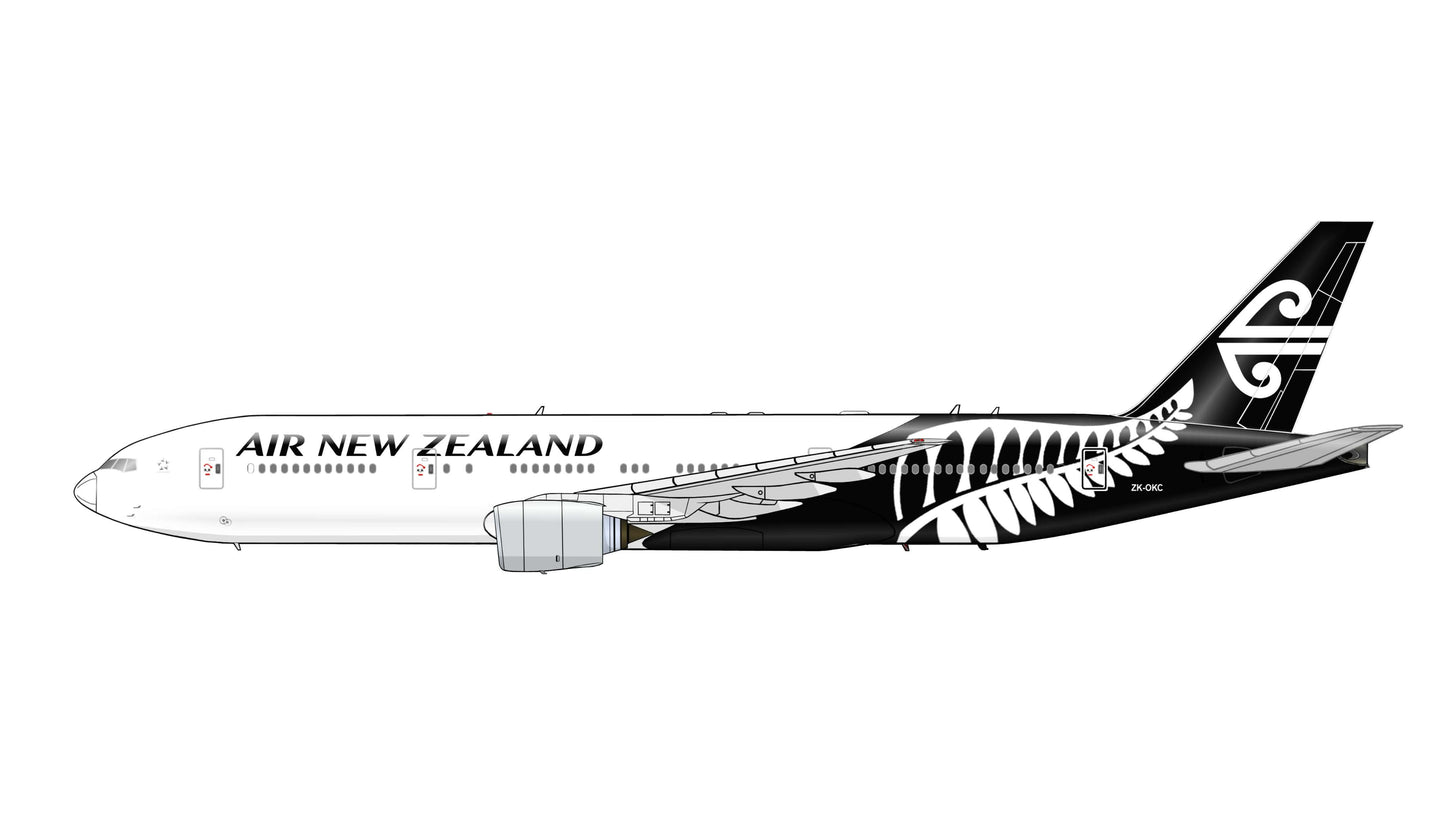 Air New Zealand Boeing 777-200ER “Fern livery” ZK-OKC PVC side profile cutout.