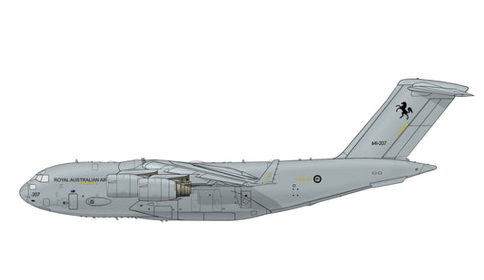 RAAF C-17A, A41-207 36SQN 20cm side profile sticker.