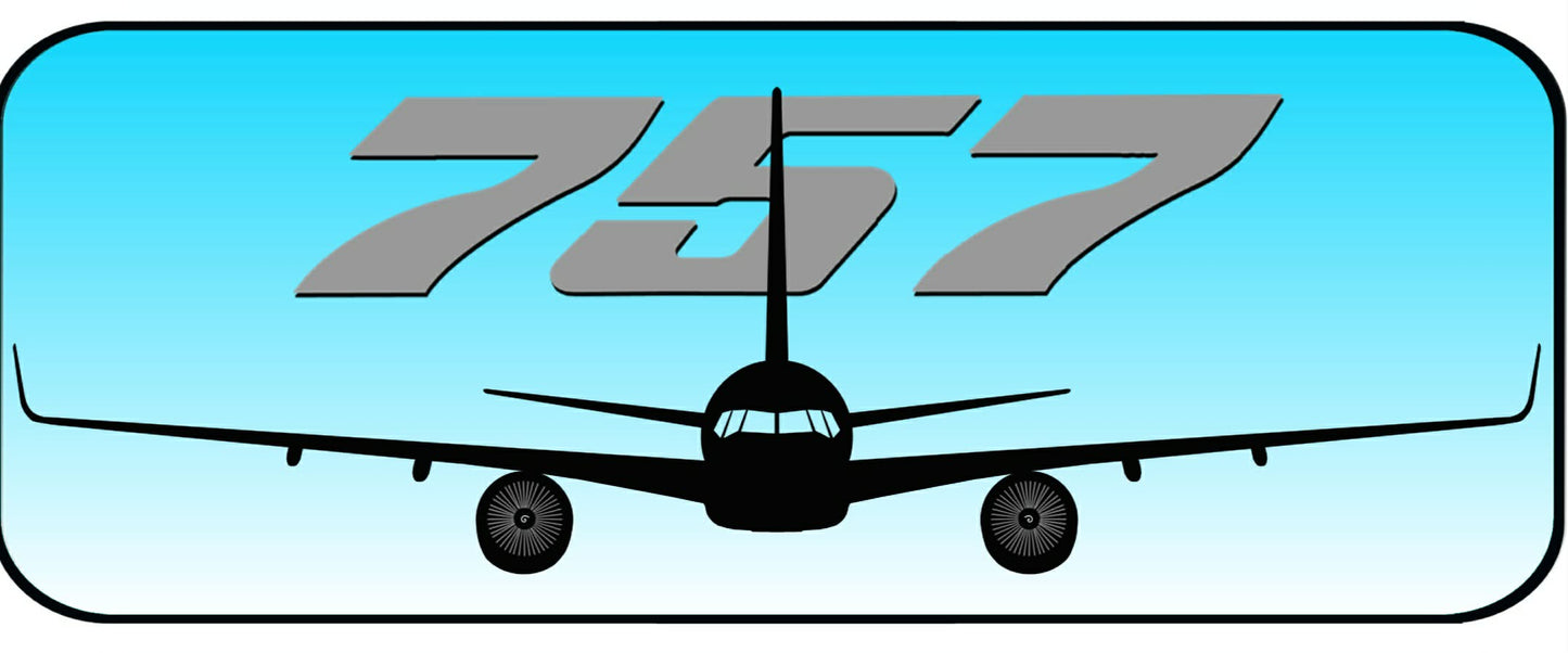 Boeing 757 with winglets Head on PVC profile sign.