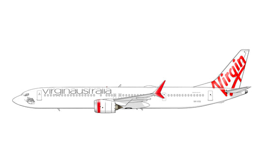 Virgin Australia Boeing 737 Max 10  VH-V10 PVC side profile cutout.