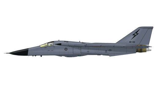 RAAF F111C A8-134 6SQN Grey Scheme 20cm side profile sticker.