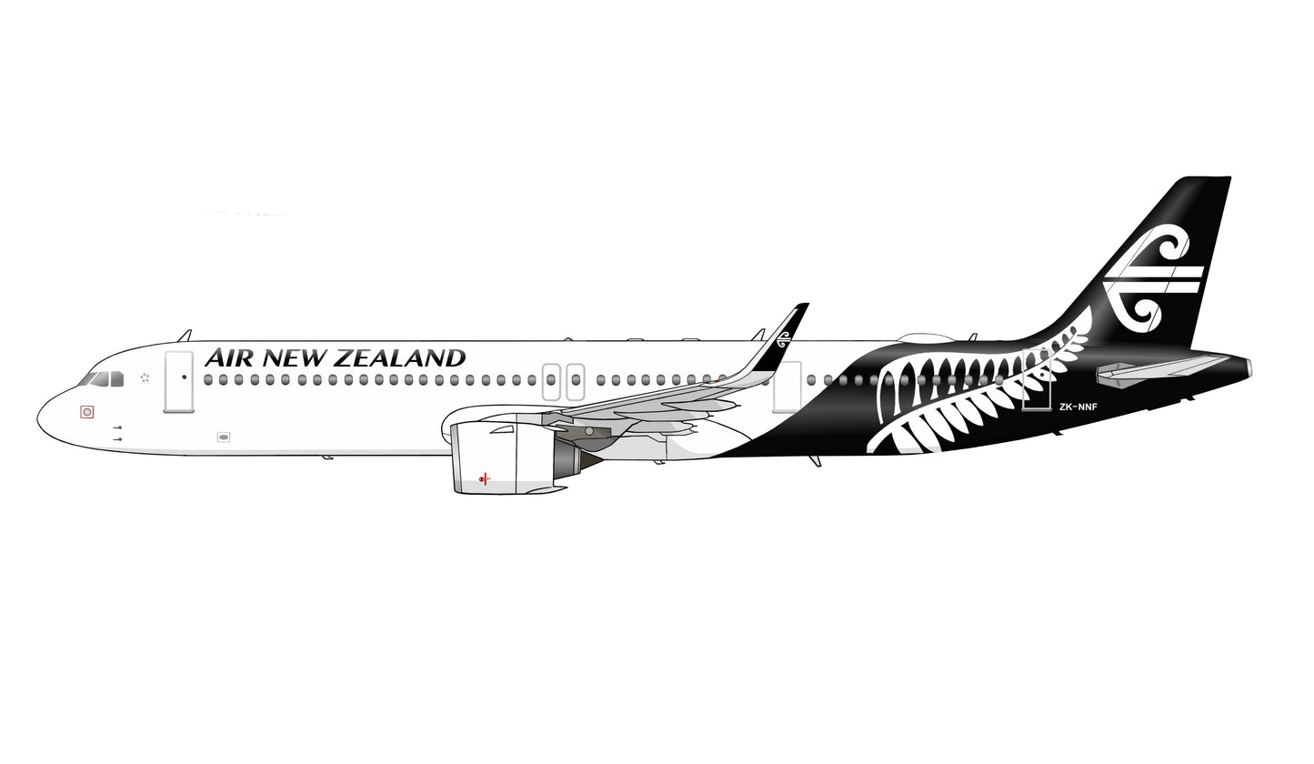Air New Zealand Airbus A321 Neo “Fern livery” ZK-NNF PVC side profile cutout.