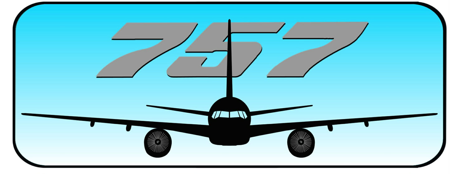 Boeing 757 Head on PVC profile sign.