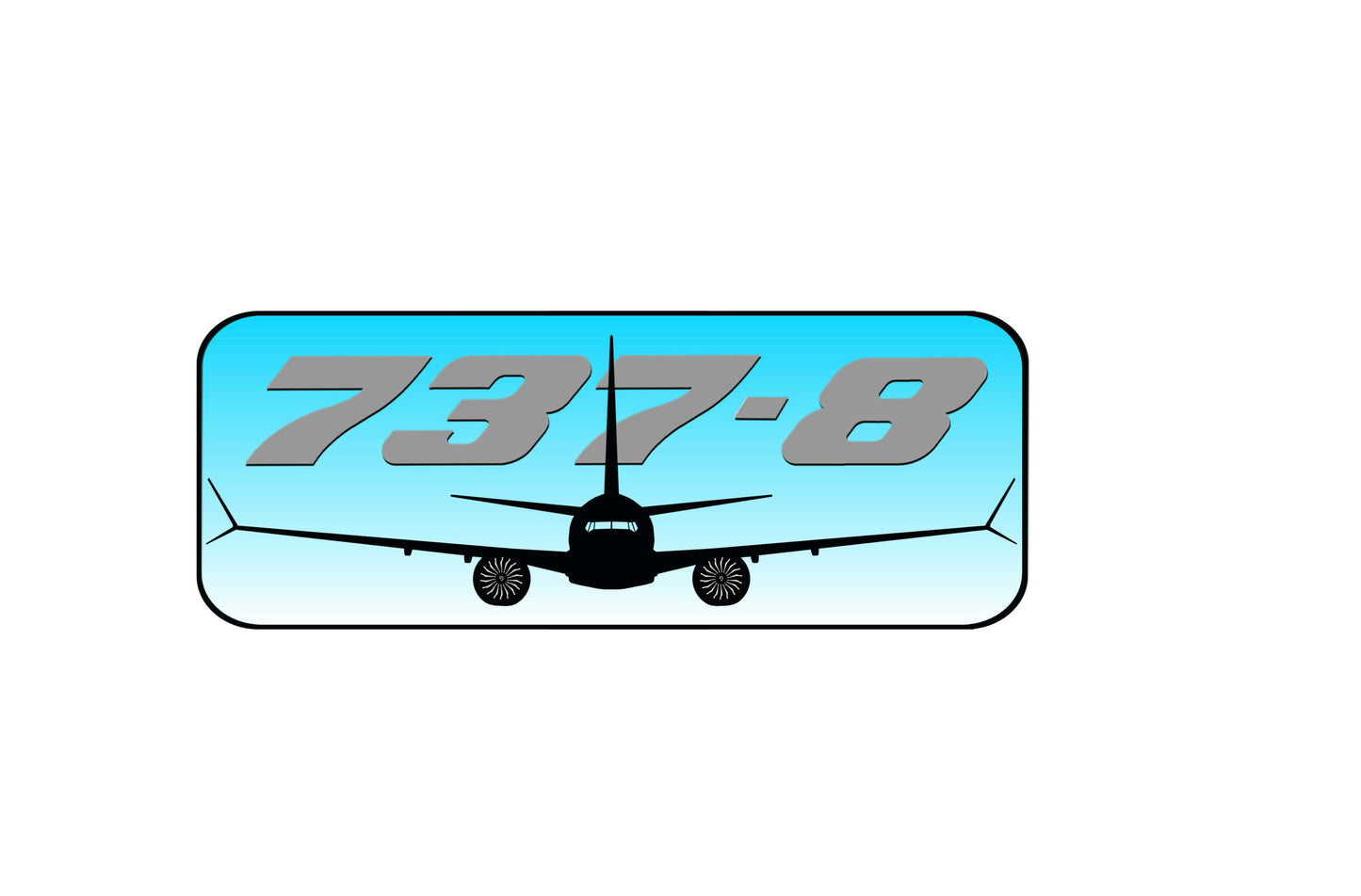 Boeing 737-8 Head on PVC profile sign.