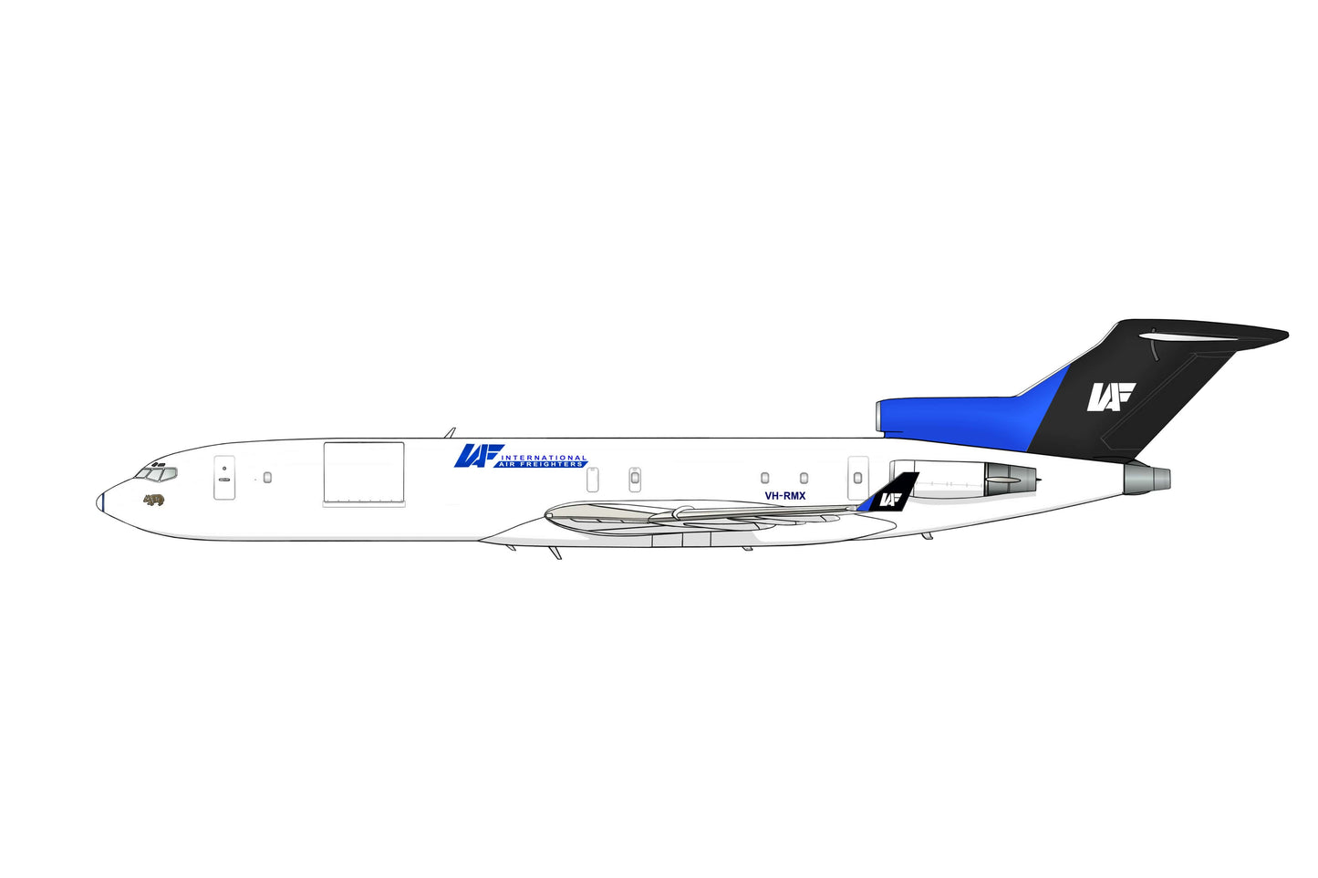 Independent Air Freighters Boeing 727-277 VH-RMX PVC side profile cutout.