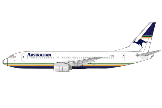 Australian Airlines 737-400 VH-TJE side profile PVC cutout.