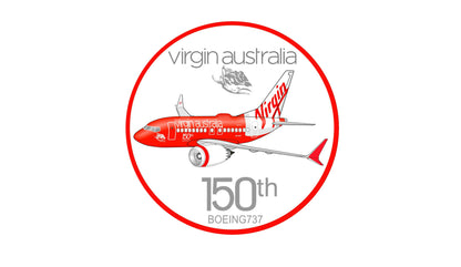 Virgin Australia 150th Boeing 737 retro livery sticker 5 pack.