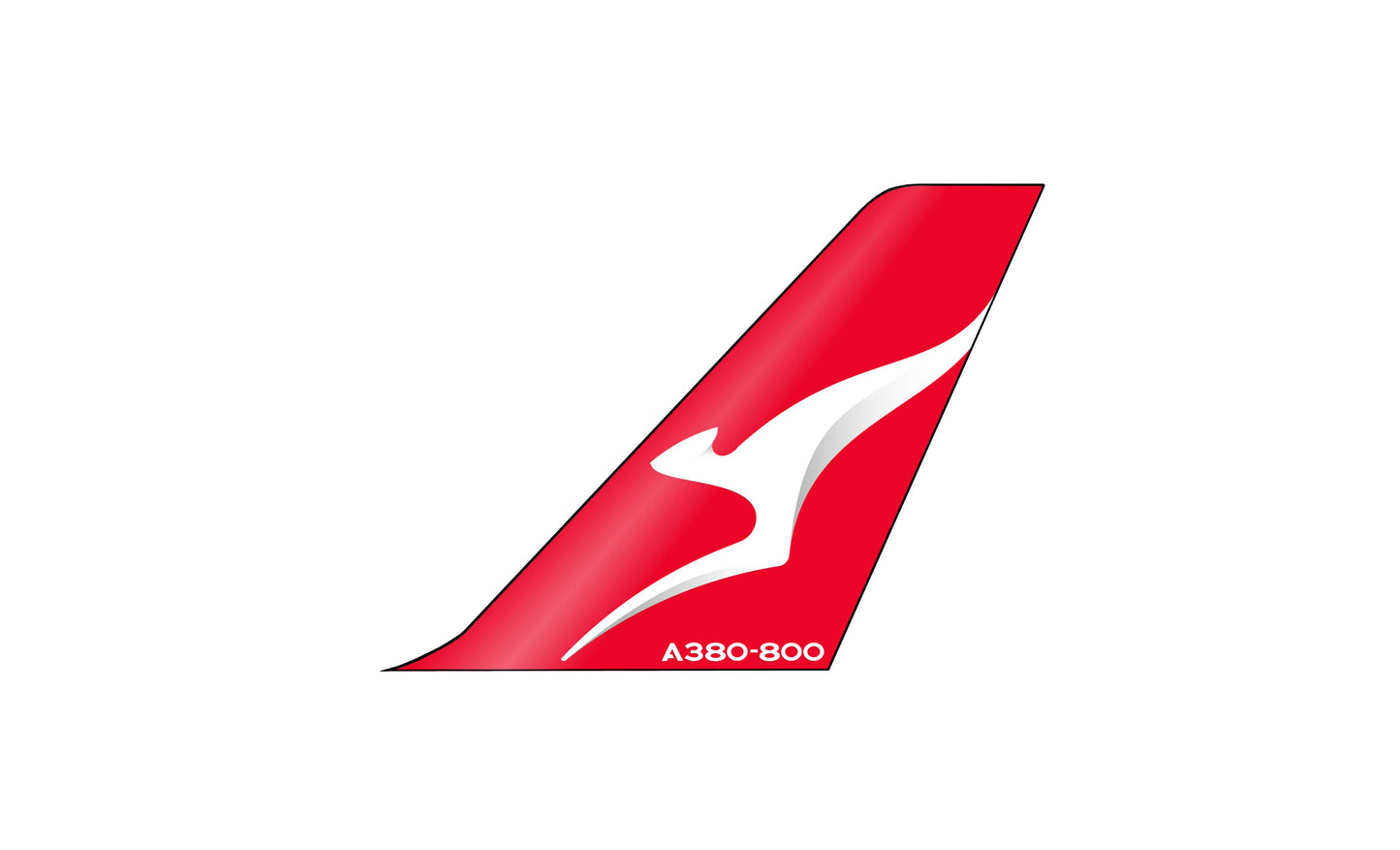 QANTAS “A380-800” 10cm tail logo sticker.