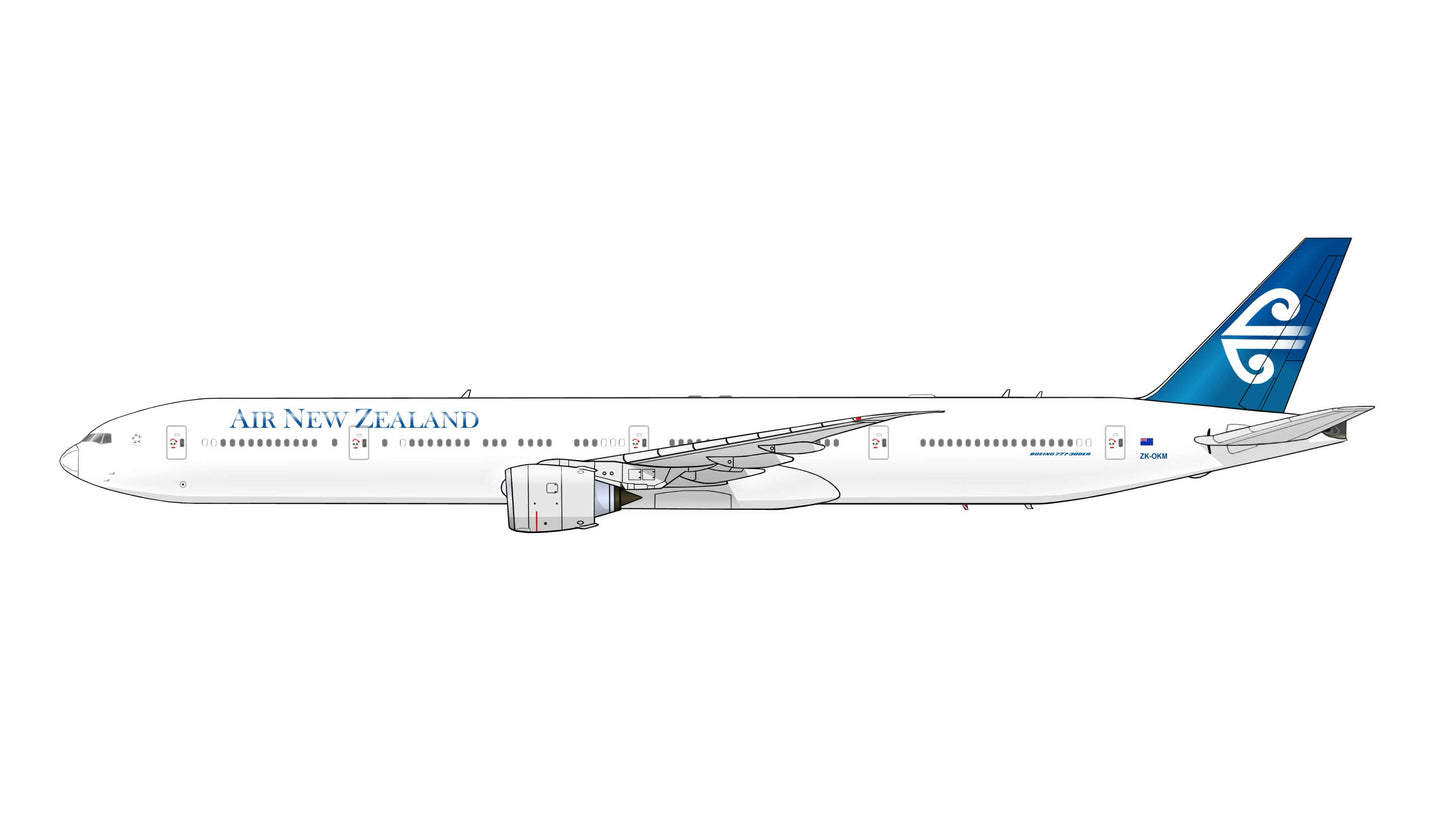 Air New Zealand Boeing 777-300ER “Hybrid Pacific Wave livery” ZK-OKM PVC side profile cutout.