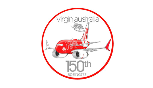 Virgin Australia 150th retro livery Boeing 737 Max8 10cm sticker