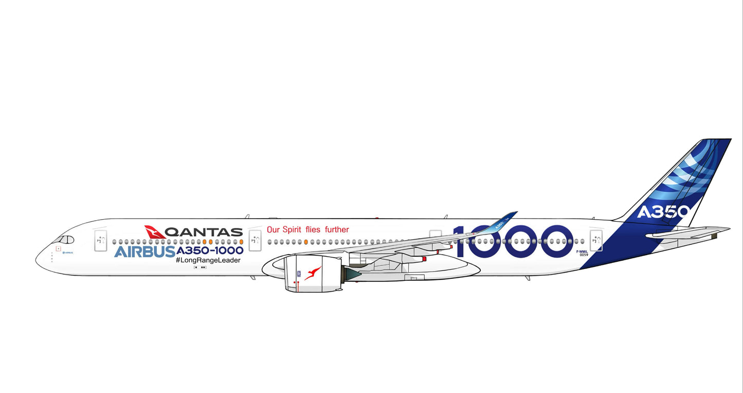 QANTAS Airbus A350-1000ULR “Project Sunrise” 20cm side profile sticker.