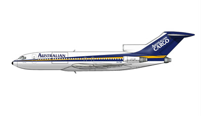 VH-RMS/VH-TBS Boeing 727-77 in all the liveries she wore, 20cm profile 10 sticker collection.