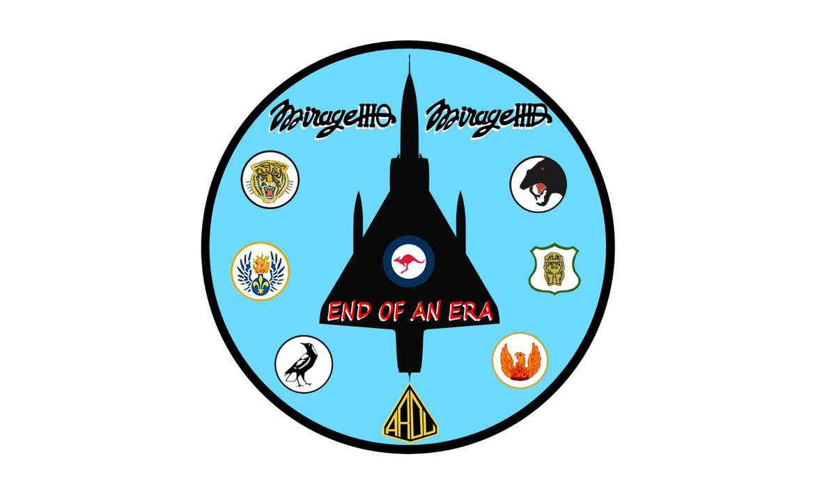 Mirage 111O and 111D End Of An Era 9cm sticker.