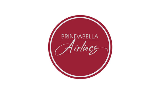 Brindabella Airlines round logo 10cm sticker.