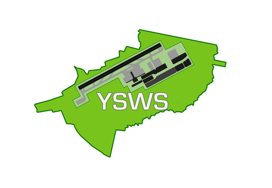 YSWS Western Sydney International Airport layout green 10cm version 2 sticker.