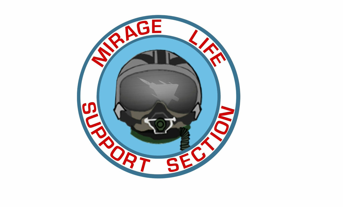 Mirage Life Support Section 9cm sticker.