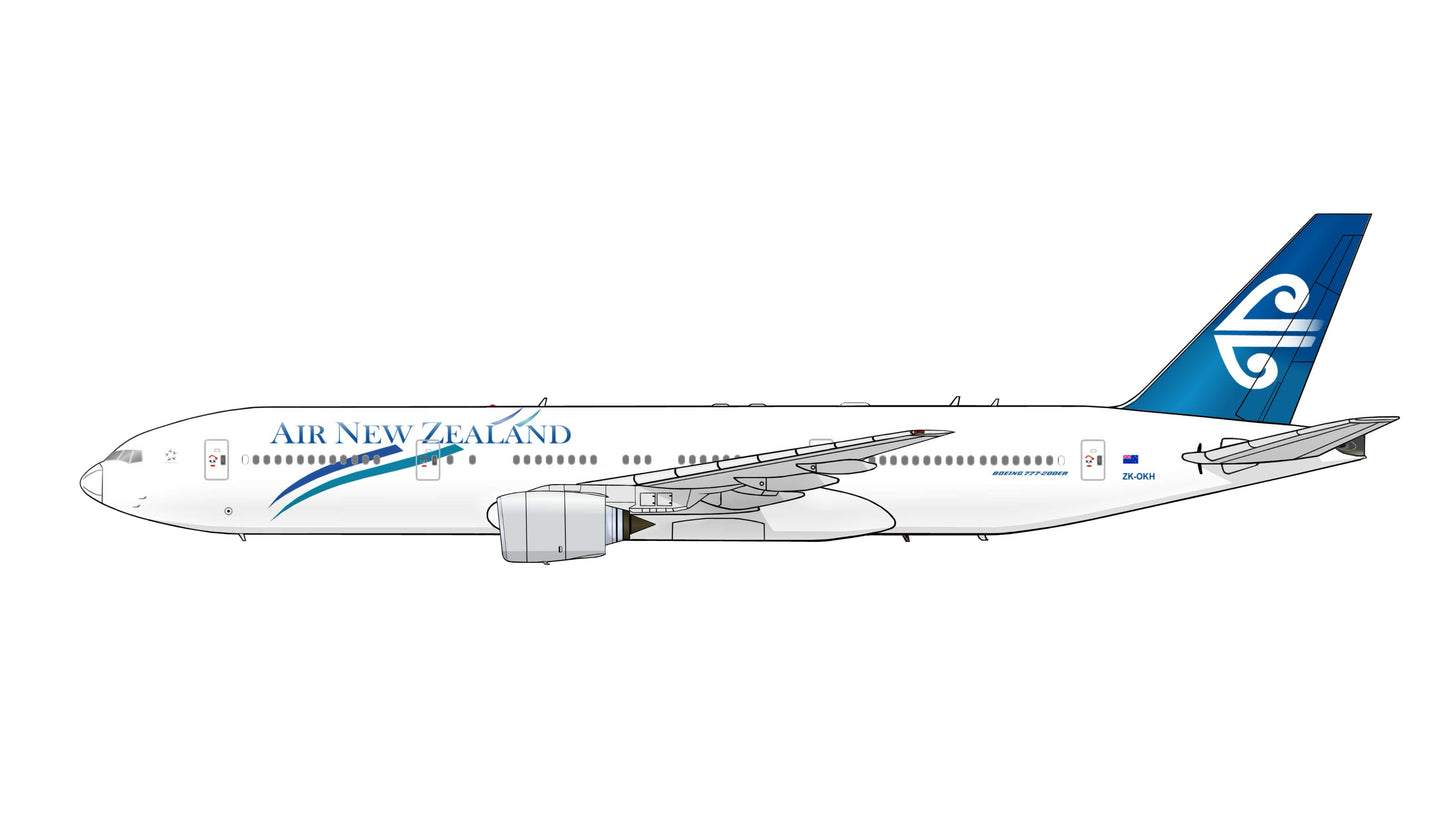 Air New Zealand Boeing 777-200 ER “Pacific Wave livery” ZK-OKH PVC side profile cutout.